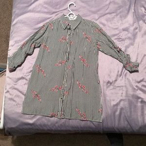 Cherry Blossom Button Down Longsleeve Work Shirt